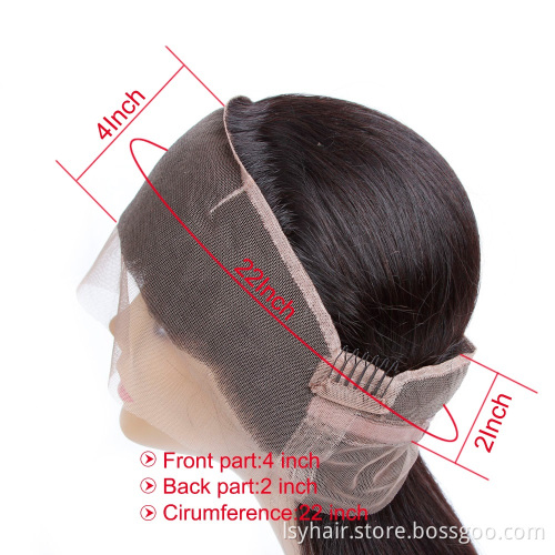 360 Frontal Closure With Bundles Straight Hair Brazilian Remy Human Hair Weft Weave Preplucked 360 Lace Frontal With Bundle